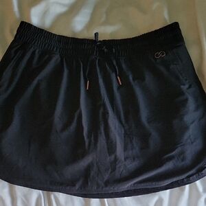 CALIA by Carrie Underwood Black Active Drawstring Mini Skirt W/ Built-in Shorts
